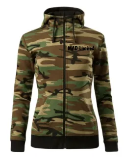 Mikina dámska Camo Zipper C20